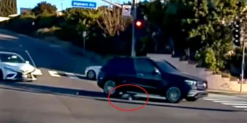 California mother arrested after toddler falls from suv at busy intersection